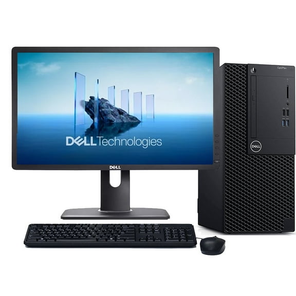 Restored Windows 11 Dell Desktop Computer | Hexa-Core i5 9th gen CPU | 32GB RAM | 512GB SSD | 24" LCD | (Refurbished)