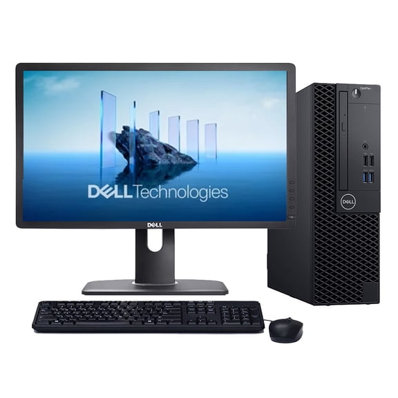 Restored Windows 11 Dell Desktop Computer | Octa-Core i7 9th gen CPU | 16GB RAM | 128GB SSD | 24" LCD | (Refurbished)