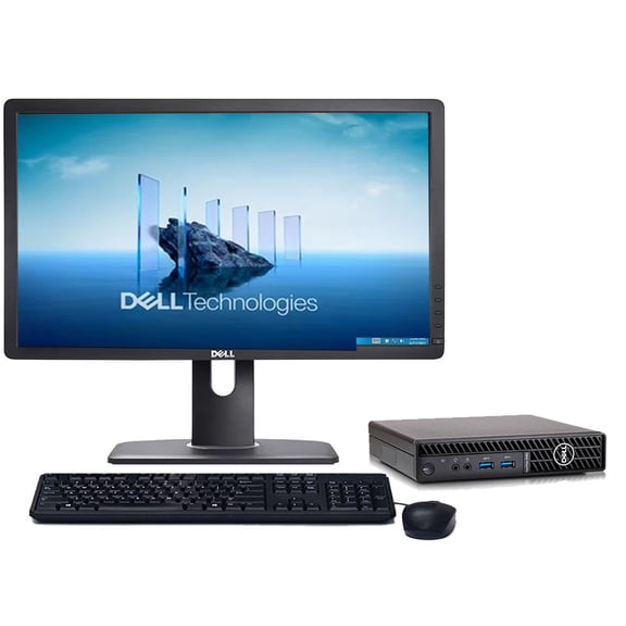 Restored Windows 11 Dell OptiPlex 7080 Micro PC | Octa-Core i7 10th gen CPU | 8GB RAM | 128GB SSD | 22" LCD | (Refurbished)
