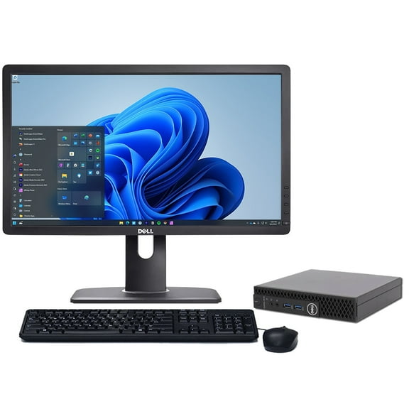 Restored Windows 11 Desktop Computer Dell 3060 Mini | Quad Core i3 3.1GHz CPU | 32GB RAM | 128GB SSD | 22" LCD | Home or Office PC (Refurbished)