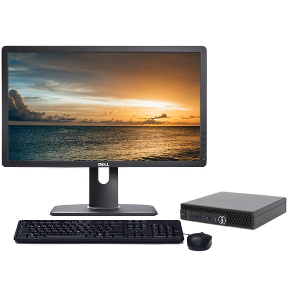 Restored Windows 11 Desktop Computer Dell 3070 Mini | Quad Core i3 3.1GHz CPU | 8GB RAM | 512GB SSD | 24" LCD | Home or Office PC (Refurbished)