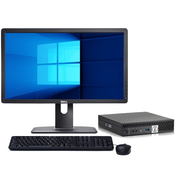 Restored Windows 11 Desktop Computer Dell 7060 Mini | Intel Hexa Core i5-8500T CPU | 32GB RAM | 512GB SSD | 22" LCD | Home or Office PC (Refurbished)