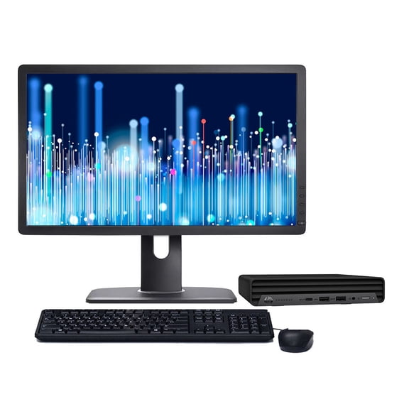 Restored Windows 11 Desktop Computer HP 600 G6 Micro | Core i5-10500T (2.3 GHz) CPU | 16GB RAM | 256GB SSD | 22" LCD | Home or Office PC (Refurbished)