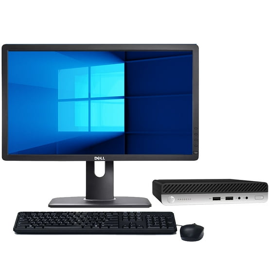 Restored Windows 11 Desktop Computer HP 800 G5 Mini | Core i5-9500T CPU | 32GB RAM | 1TB SSD | 22" LCD | Home or Office PC (Refurbished)