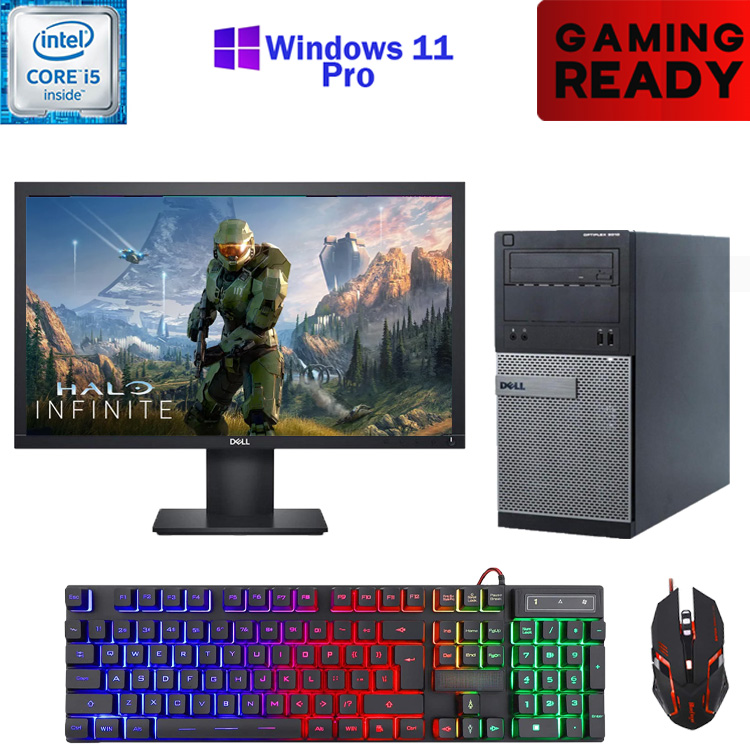 Restored Windows 11 Gaming Dell Core i5 240GB SSD + 1TB HDD WiFi 16GB
