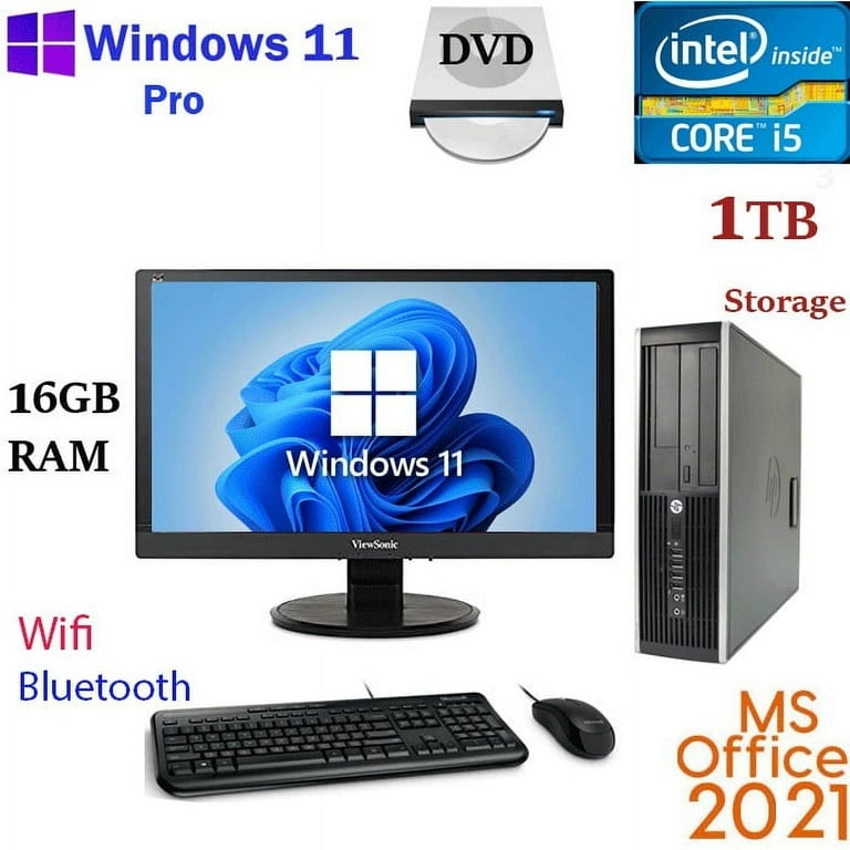 Restored Windows 11 HP i5 3.2 ghz 1TB 16GB RAM 20