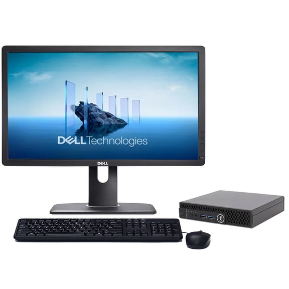Restored Windows 11 Pro Dell Micro PC | Quad-Core i3 8th gen CPU | 16GB RAM | 128GB SSD | 22" LCD | (Refurbished)
