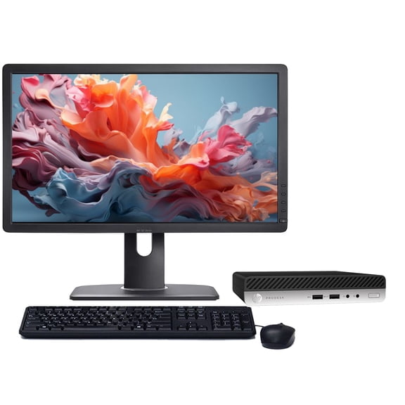 Restored Windows 11 Pro Desktop Computer HP 600 G4 Micro | Hexa Core i5-8500T CPU | 16GB RAM | 256GB SSD | 22" LCD | Home or Office PC (Refurbished)