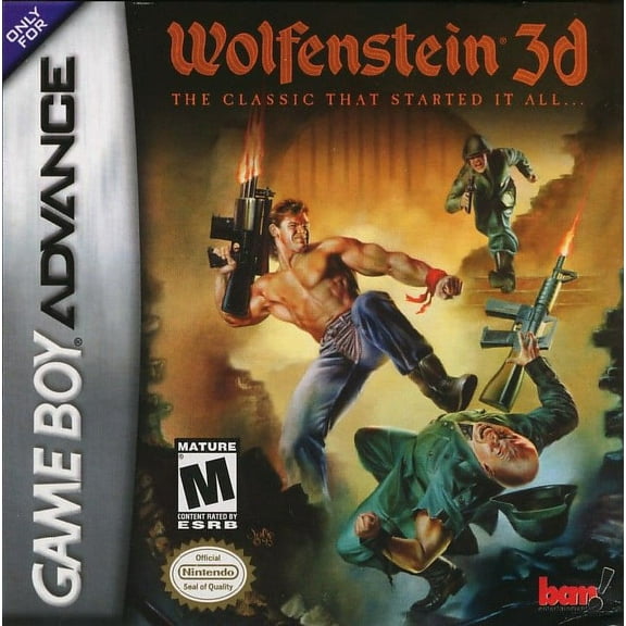 Restored Wolfenstein 3-D (Nintendo GameBoy Advance, 2002) Shooter Game (Refurbished)