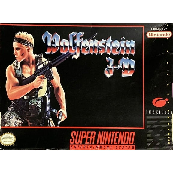 Restored Wolfenstein 3-D (Super Nintendo, 1994) SNES Shooter Game (Refurbished)