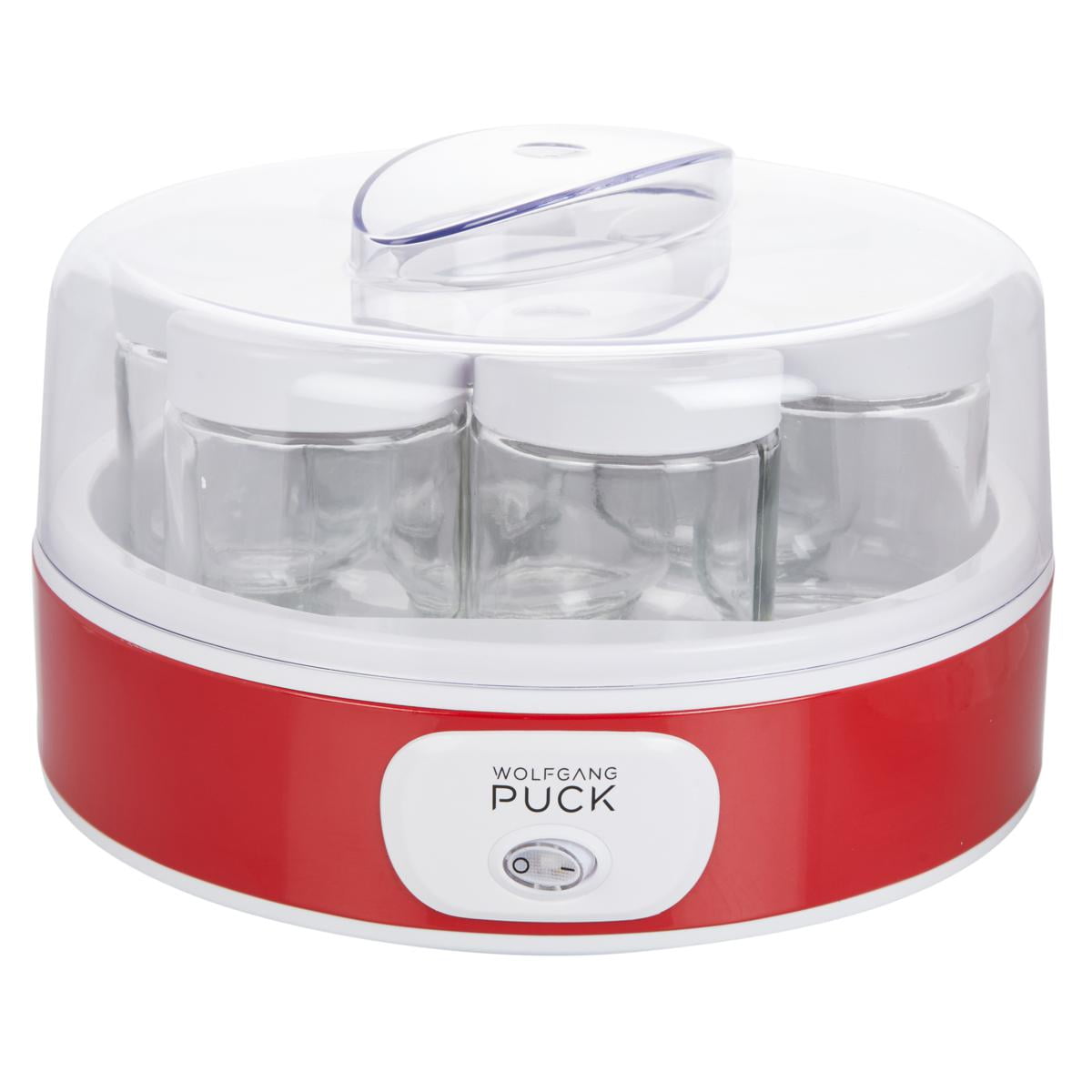 Wolfgang Puck Spice Mill Set with Base and Adjustable Grind - Red