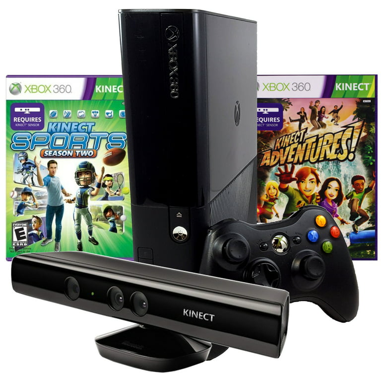 Restored Microsoft Xbox 360 E Slim 4GB Console with Kinect Sensor