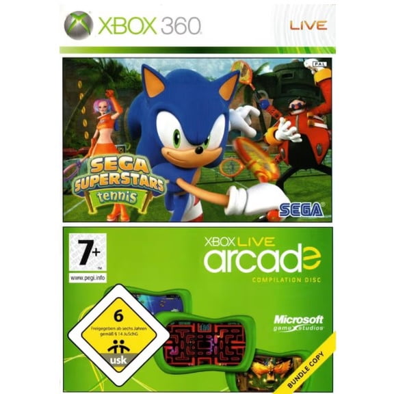 Xbox 360 Sega Superstars And Live Arcade Compilation Disc For Xbox 360