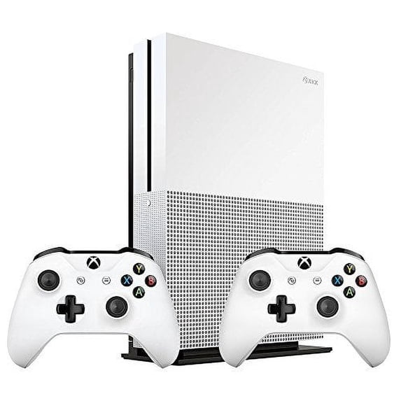 Restored Xbox One S 1TB Video Game Console with Two Wireless Controllers, White