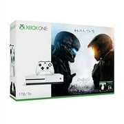 Restored Microsoft Xbox One S 1TB Console Halo Collection Bundle, White