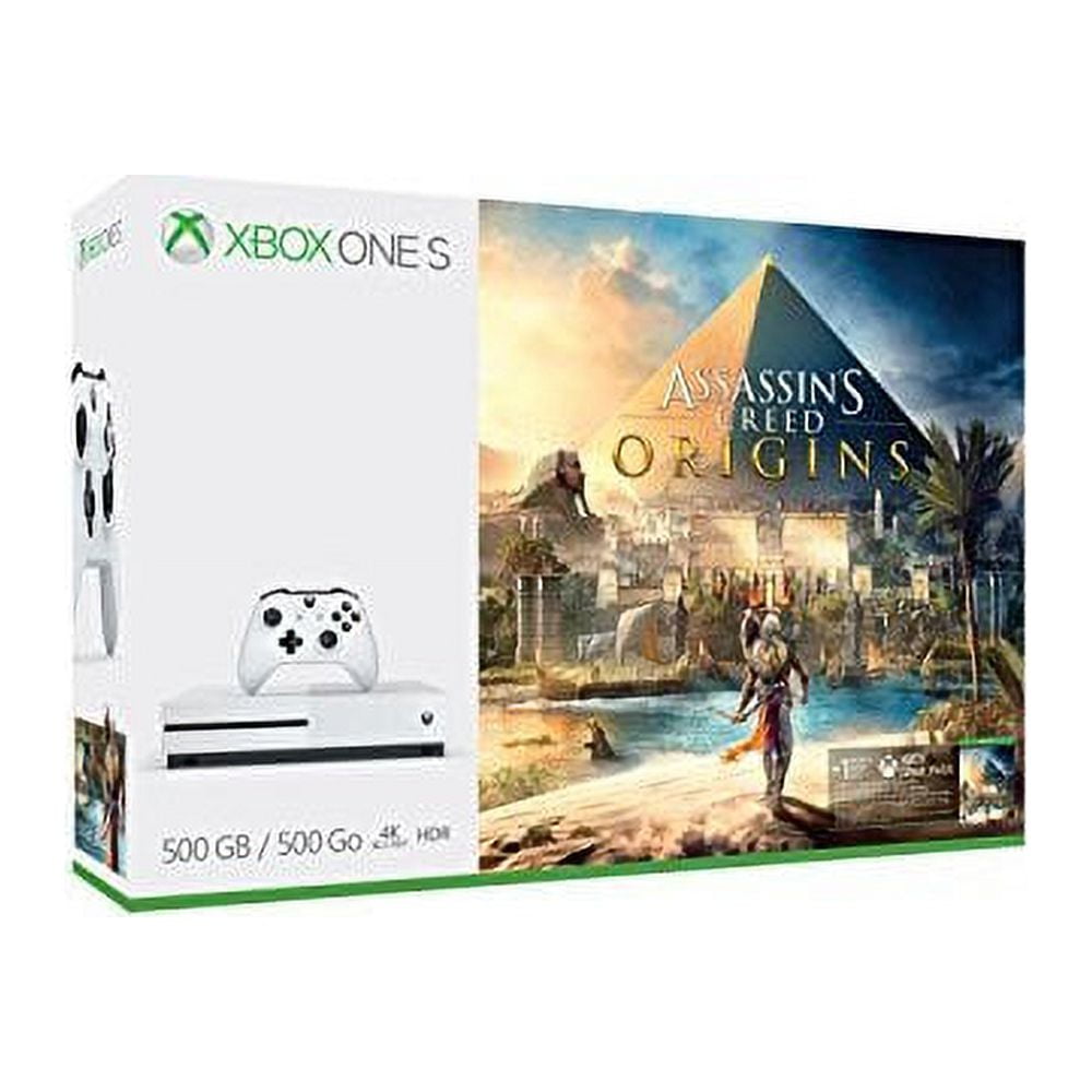 Microsoft Xbox One S 500GB Console with Assassin’s Creed: Origins, White