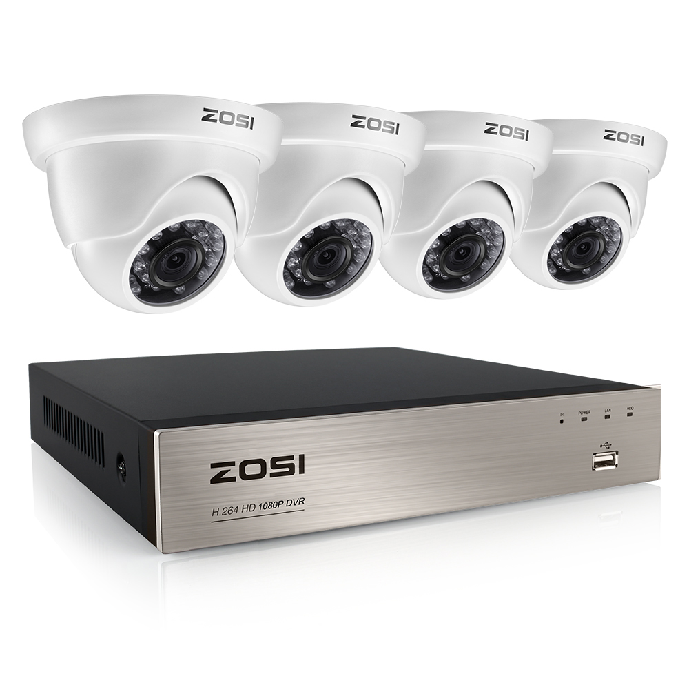 Restored ZOSI 4LN418W400US Outdoor Security Camera System, 4 HD