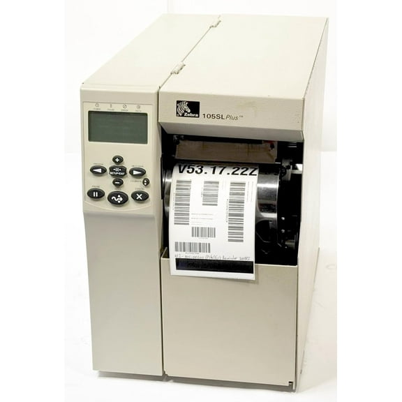 Restored Zebra 105SLPlus Barcode Label Printer – 203 dpi – Thermal Transfer – USB, Serial, Parallel, Ethernet – 103-801-00200 (Refurbished)