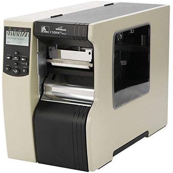Restored Zebra 113-801-00201 110Xi4 Industrial Direct Thermal/Thermal Transfer Label Printer – 4" Print Width, 300 DPI, Peel & Rewind, USB/Ethernet/Serial/Parallel (Refurbished)