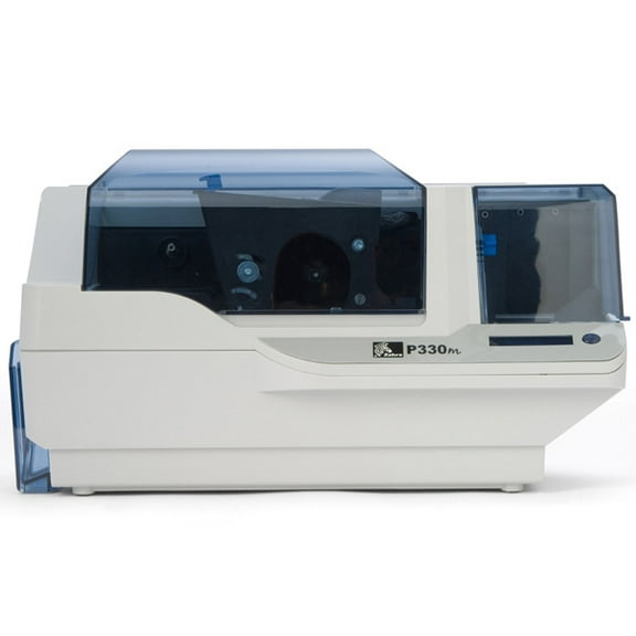 Restored Zebra P330M Monochrome ID Card Printer – Single-Sided, Thermal Transfer, USB & Ethernet, Magnetic & Smart Card Encoding – P/N: P330M-0000C-ID0