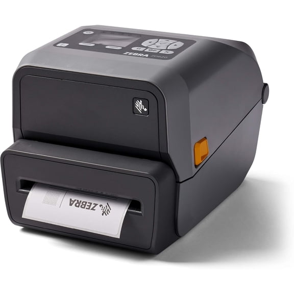 Restored Zebra ZD620t 203 dpi Thermal Transfer Desktop Barcode Label Printer with LCD – 4″ Print Width, USB/Ethernet/Serial Connectivity – Model ZD62142-T21F00EZ (Refurbished)