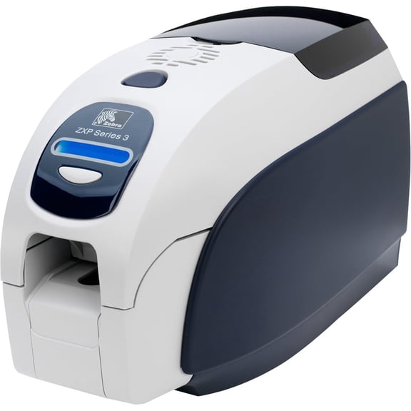 Restored Zebra ZXP Series 3 Single-Sided ID Card Printer – 300 DPI, USB & Ethernet Connectivity, Z31-0M000200US00