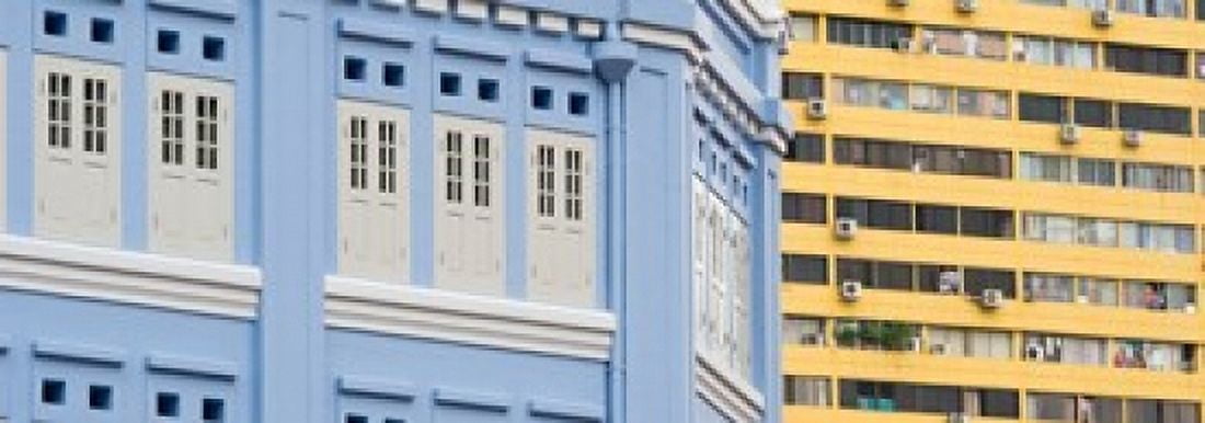 building in Chinatown Singapore Canvas Art - Panoramic Images (36 x 13)
