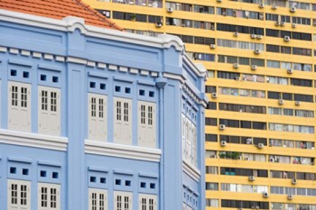 building in Chinatown Singapore Canvas Art - Panoramic Images (36 x 24)