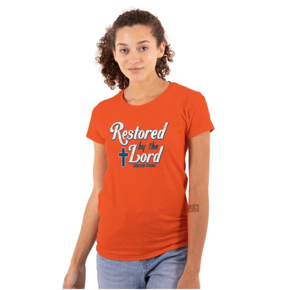 Christian Loved by The Lord Womens Slim Fit Graphic Tee Brisco Brands M