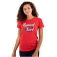 thumbnail image 1 of Restored by the Lord Christian Womens Slim Fit Graphic Tee Brisco Brands S, 1 of 5