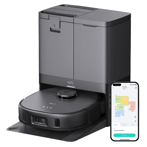 eufy restored X10 Pro Omni Robot Vacuum and Mop Combo, 8,000 Pa Suction, Dual Mops, Auto Mop Washing, Auto Drying, Self-Emptying（(Refurbished Acceptable）