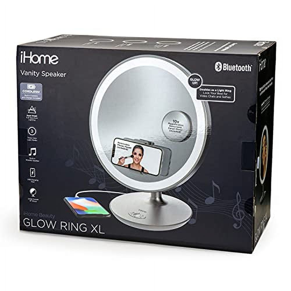 Restored iHome 13" Glow Ring XL iCVBT12 Rechargeable Vanity Speaker