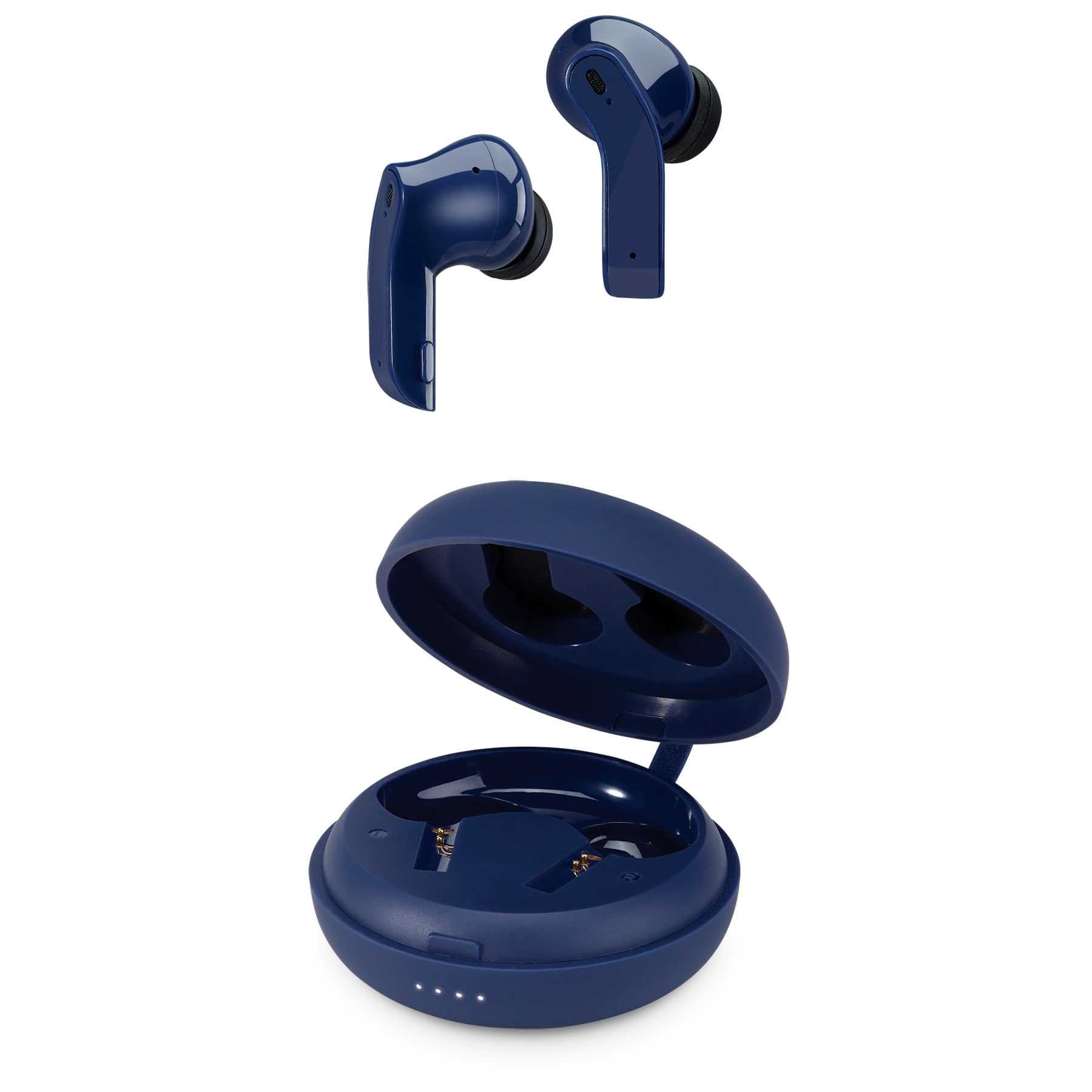 Restored iLive True Wireless Headphones with Charging Case, Blue, IAEBT600IND (Refurbished)
