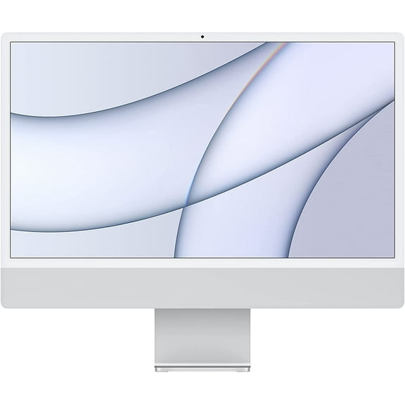 Restored iMac 24" with Retina 4.5K Display, M1 Chip with 8-Core CPU and 8-Core GPU, 8GB Memory, 256GB SSD, Gigabit Ethernet, Silver, Mid 2021 (Refurbished)