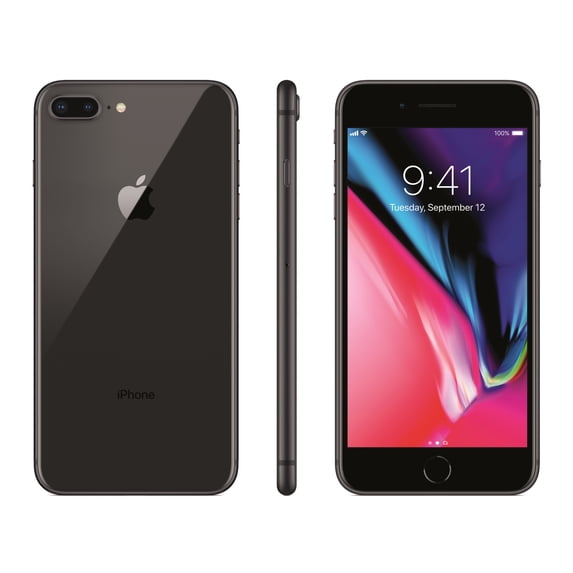 Restored T-Mobile, Apple, MQ932LL/A-R, iPhone 8 Plus 256GB, Cell Phones, Gray/5.5 in