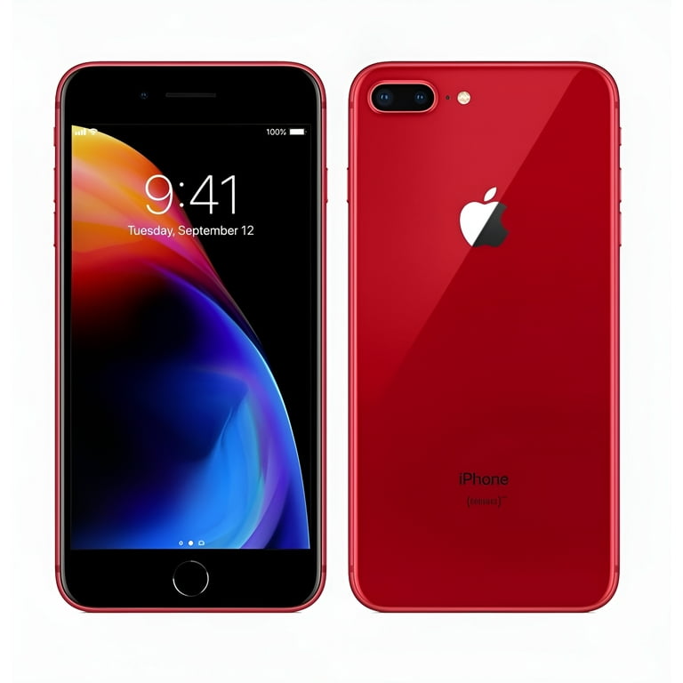 iPhone 8 Plus RED 256GB バッテリー100% SIMフリ Restored iPhone 8 Plus 256GB Red Cricket Wireless (Refurbished