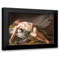 thumbnail image 1 of Restout, Jean Bernard 14x11 Black Modern Framed Museum Art Print Titled - Sleep, 1 of 5