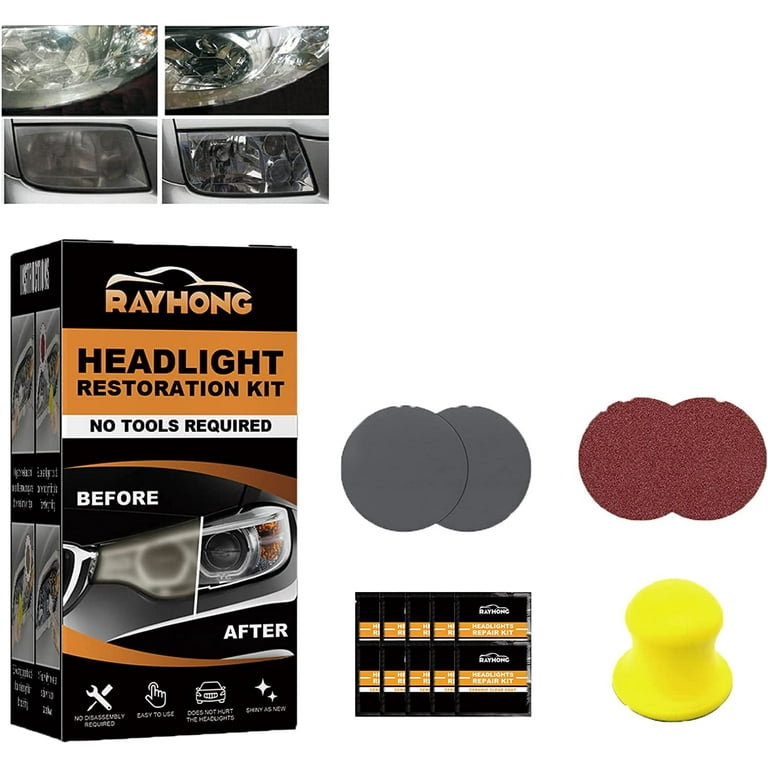 Restowipes Headlight Restoration Kit, Restowipes Headlight Cleaner Wipes,  Resto Wipes Headlight Restoration Kit for Car, Polish Headlights Lens  Restore Cleaner