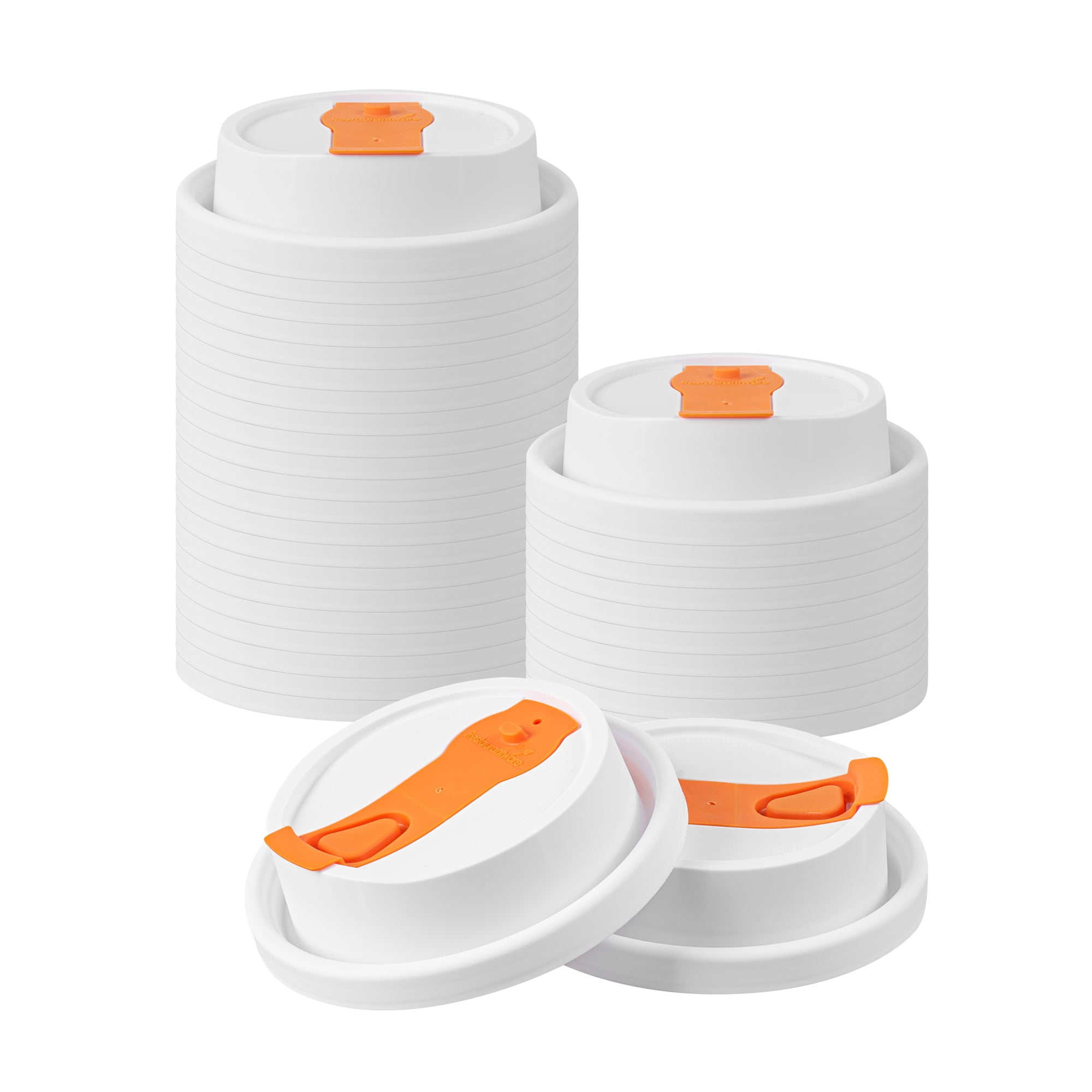Restpresso 3.5 x 3.5 Inch Plastic Lids Only, 500 Plastic Lids - Hinged ...