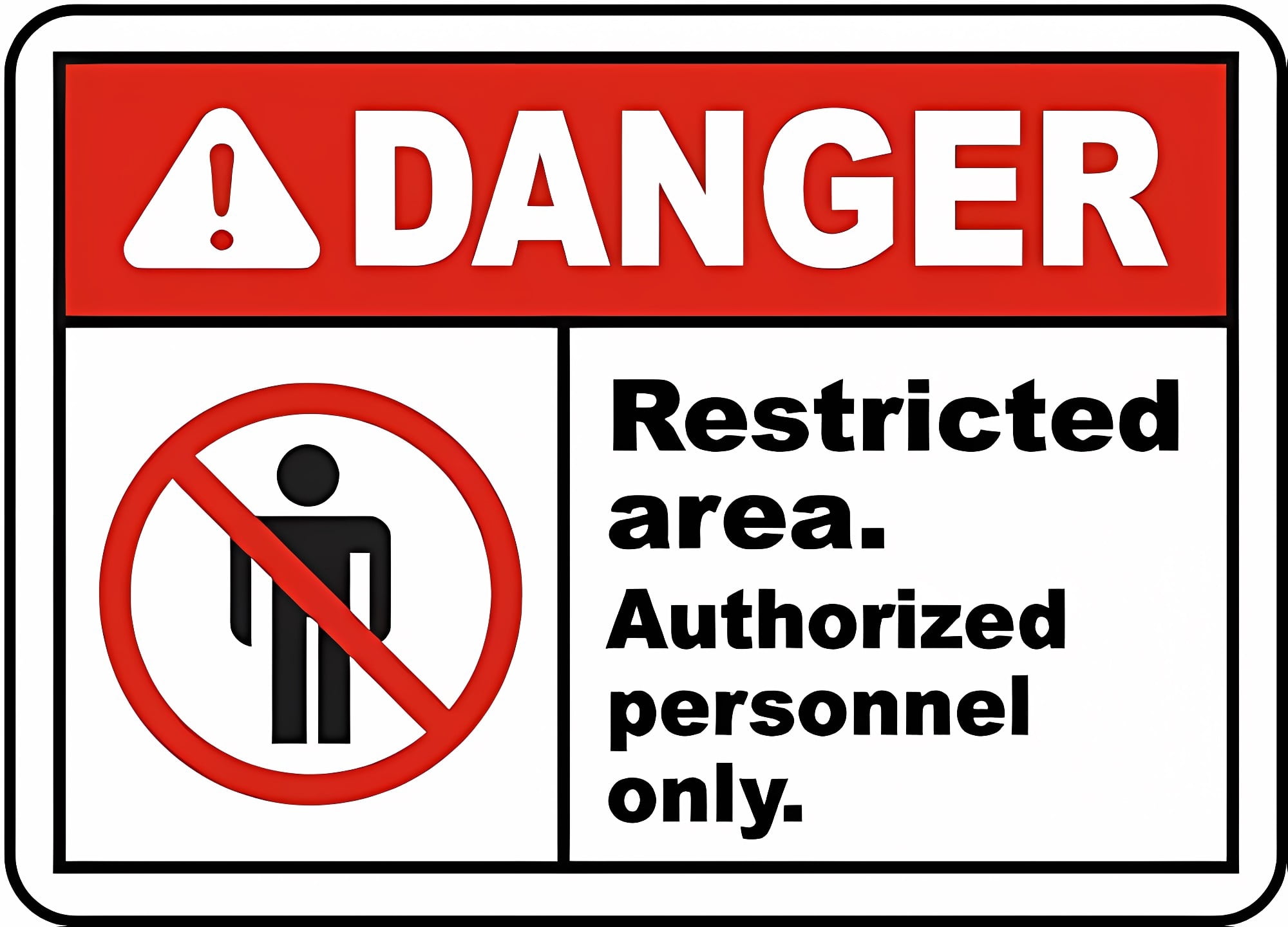 Restricted Area Authorized Personnel Only Vintage Tin Warning Sign - 8 ...