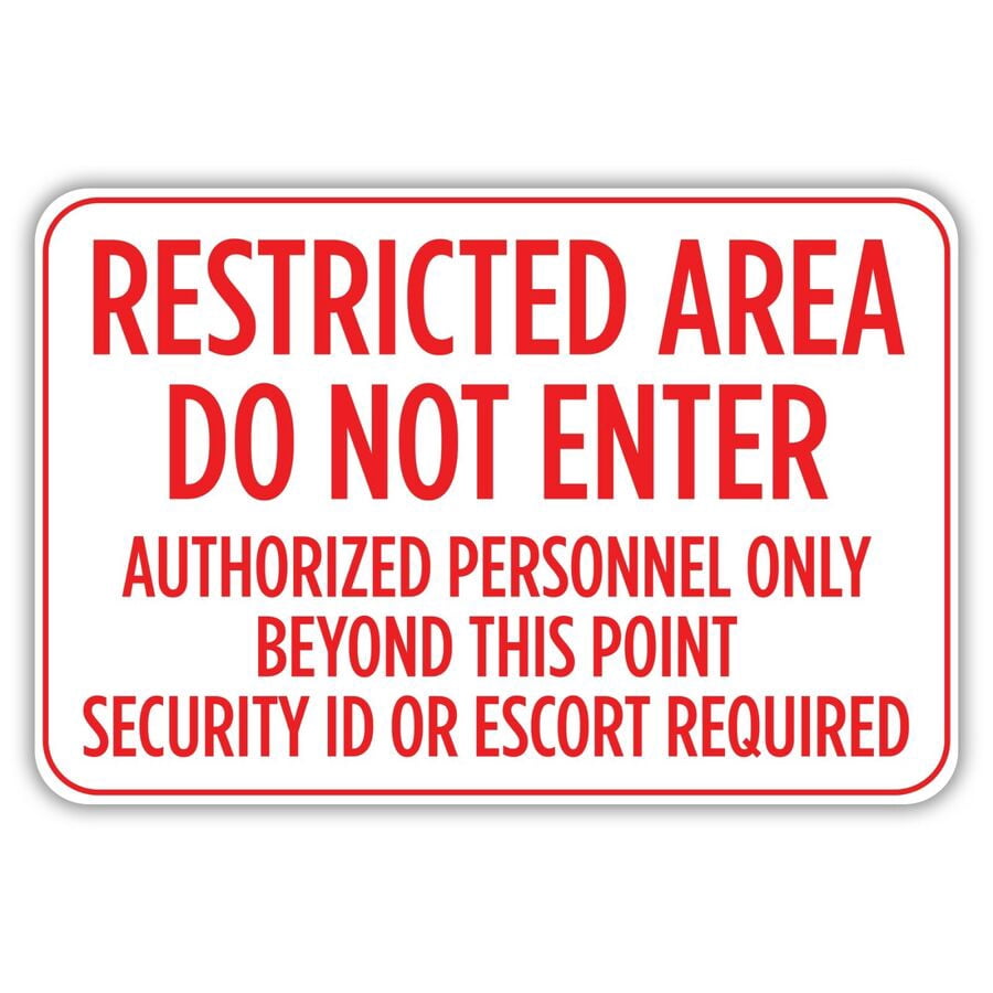 Restricted Area Do Not Enter Metal Sign Size: 8 x 12 Inch - Walmart.com