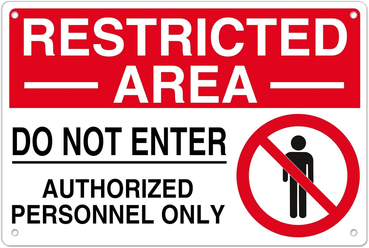 Authorized Personnel Only Electrical Room Sign - Aluminum 8x12 Inch, Weather Resistant - View #9
