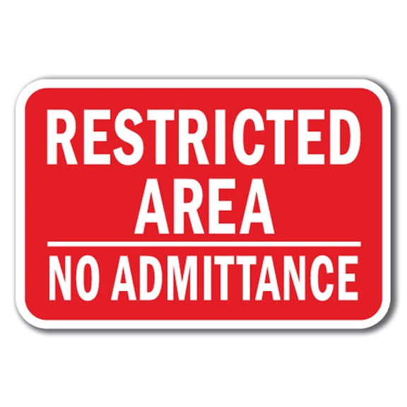 Restricted Area No Admittance Authorized Personnel Only Sign 12" x 18" Heavy Gauge Aluminum Signs