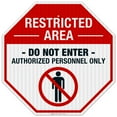 thumbnail image 1 of Restricted Area Sign, Do Not Enter Authorized Personnel Only Sign,, 1 of 8