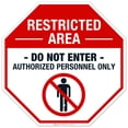 thumbnail image 1 of Restricted Area Sign, Do Not Enter Authorized Personnel Only Sign,, 1 of 8