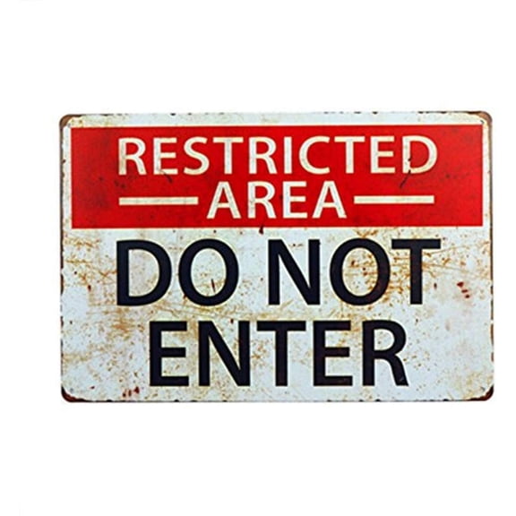 Restricted Area Sign -Do Not Enter Wall Art Sign (M0016)