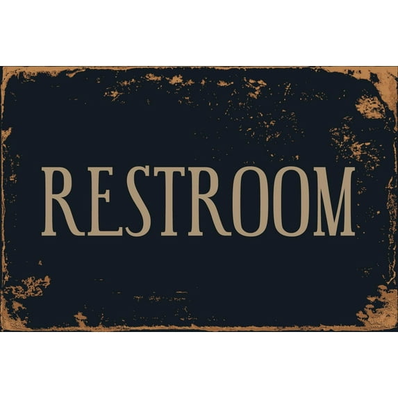 Restroom 1 8” x 12” Vintage Aluminum Retro Metal Sign VS506