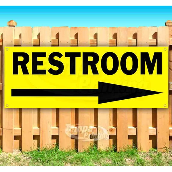 Restroom 13 oz Vinyl Banner With Metal Grommets