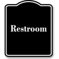 thumbnail image 1 of Restroom BLACK Aluminum Composite Sign 20''x24'', 1 of 9