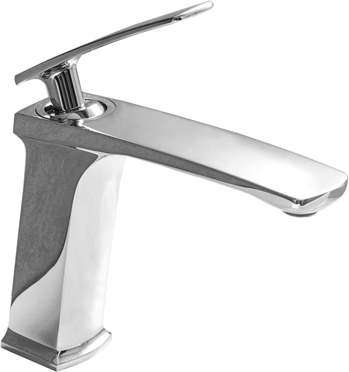 Restroom Faucet Black Sink Faucet Bathroom 1 Hole Bathroom Sink Faucet Black Matte Single Hole Bathroom Faucet Black Lavatory Faucet Black Basin Faucet for Bathroom,Black A